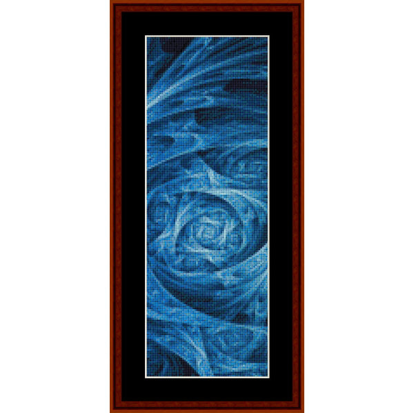 Counted Cross Stitch Pattern by Cross Stitch Collectibles with blue abstract design 