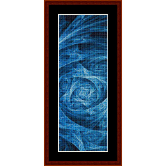 Counted Cross Stitch Pattern by Cross Stitch Collectibles with blue abstract design 