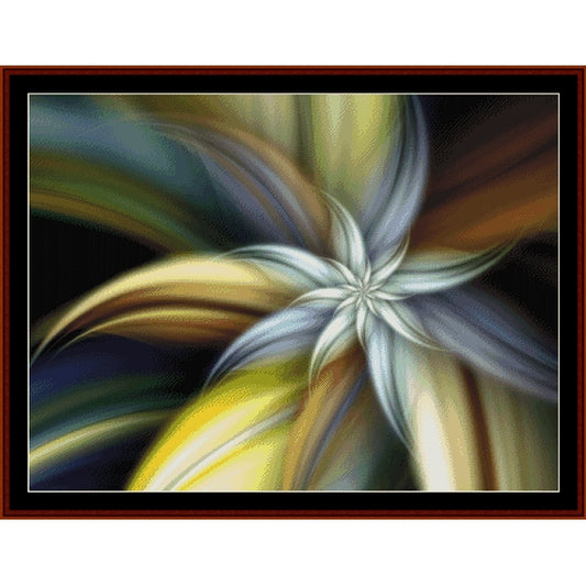 Abstract Counted Cross Stitch Pattern by Cross Stitch Collectibles with swirling colors