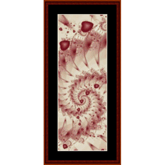 Decorative Counted Cross Stitch Pattern by Cross Stitch Collectibles with a red and white design 