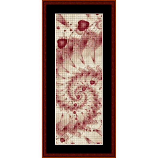 Decorative Counted Cross Stitch Pattern by Cross Stitch Collectibles with a red and white design 