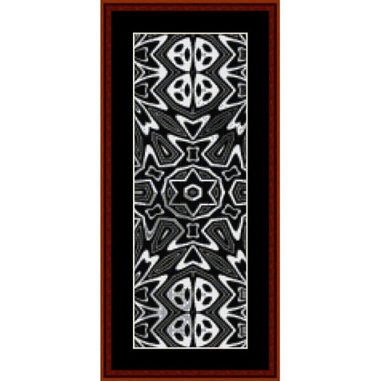 Black and white geometric Counted Cross Stitch Pattern by Cross Stitch Collectibles 