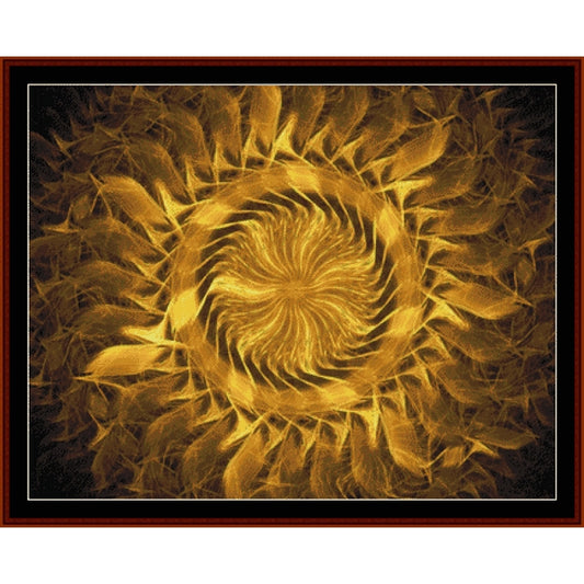 Abstract golden spiral Counted Cross Stitch Pattern by Cross Stitch Collectibles