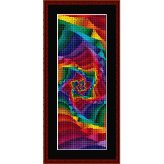 Colorful spiral design on a Counted Cross Stitch Pattern by Cross Stitch Collectibles