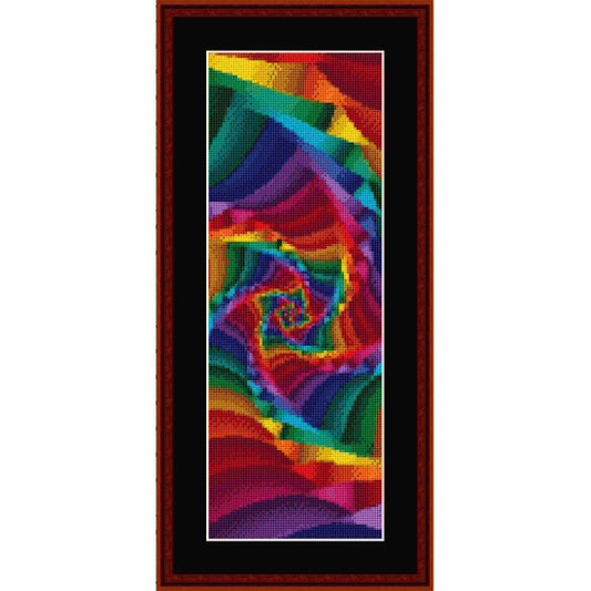 Colorful spiral design on a Counted Cross Stitch Pattern by Cross Stitch Collectibles