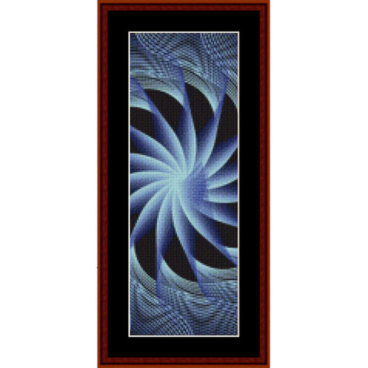 abstract Counted Cross Stitch Pattern by Cross Stitch Collectibles with blue and black design