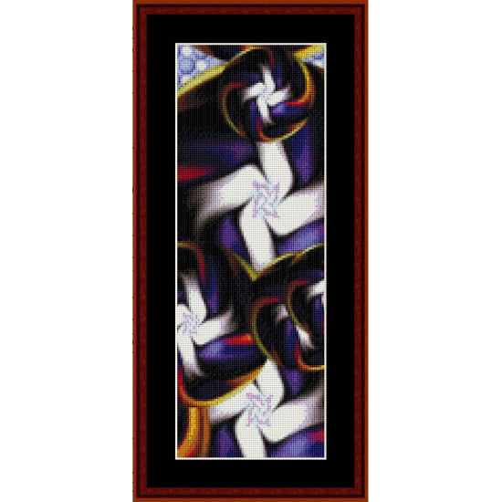 Abstract Counted Cross Stitch Pattern by Cross Stitch Collectibles with colorful pinwheel patterns 