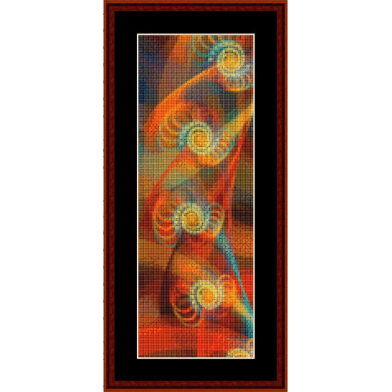 Abstract Counted Cross Stitch Pattern by Cross Stitch Collectibles with swirling colors