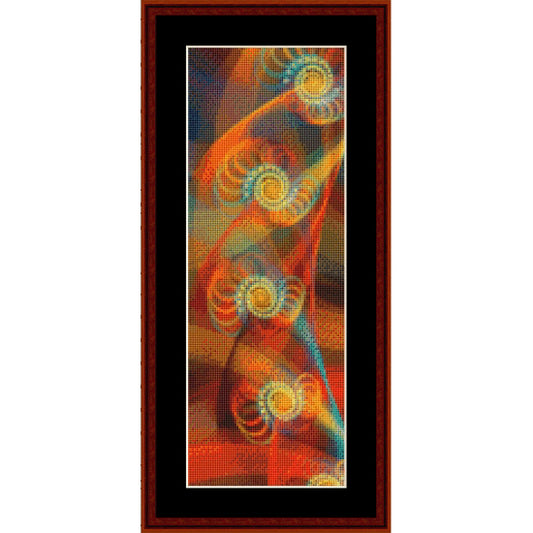Abstract Counted Cross Stitch Pattern by Cross Stitch Collectibles with swirling colors