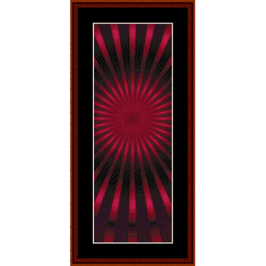 Counted Cross Stitch Pattern by Cross Stitch Collectibles with a red and black abstract design