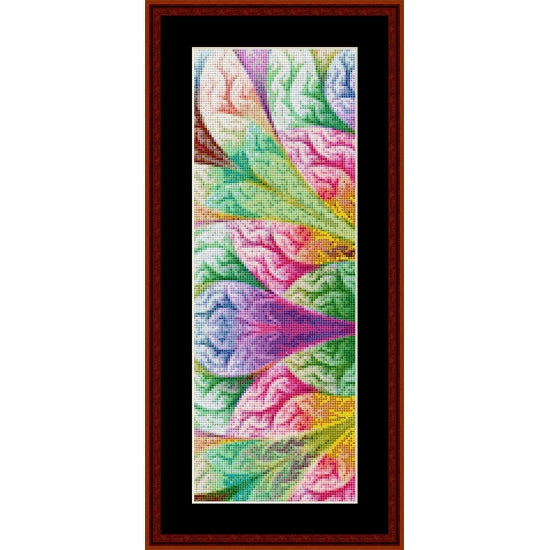 Colorful abstract Counted Cross Stitch Pattern by Cross Stitch Collectibles background