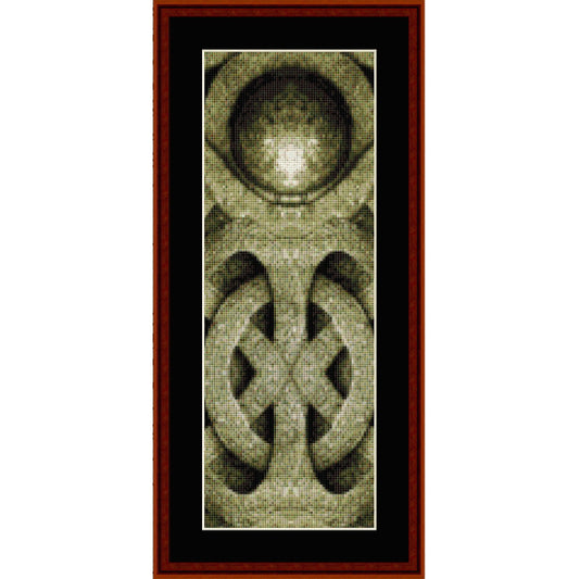 Counted Cross Stitch Pattern by Cross Stitch Collectibles with Celtic knot design and central circle