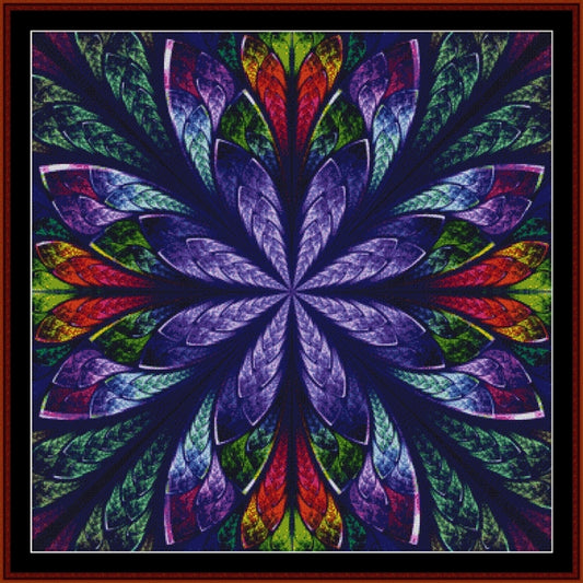 Colorful mandala Counted Cross Stitch Pattern by Cross Stitch Collectibles