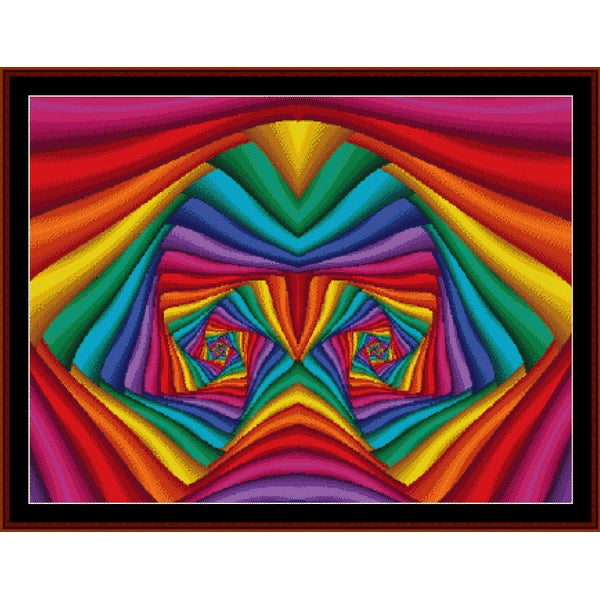 Colorful abstract Counted Cross Stitch Pattern by Cross Stitch Collectibles