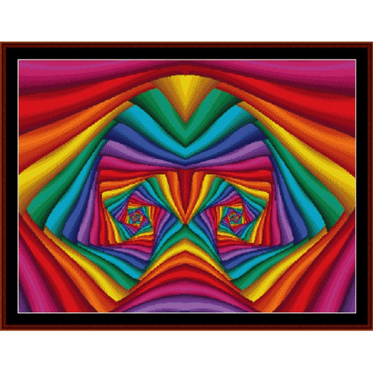 Colorful abstract Counted Cross Stitch Pattern by Cross Stitch Collectibles