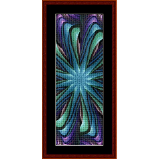Abstract Counted Cross Stitch Pattern by Cross Stitch Collectibles with blue and purple colors