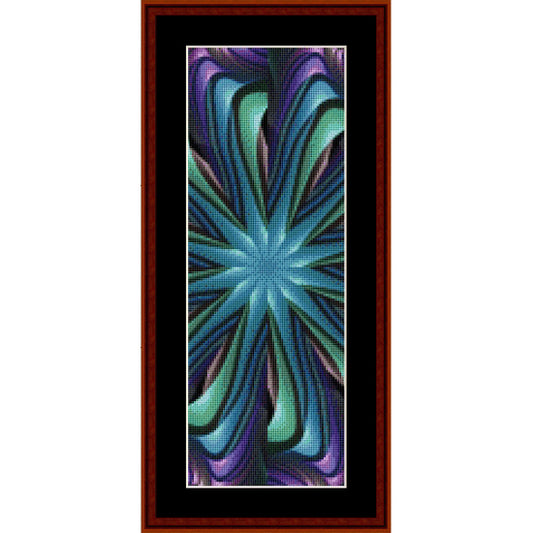 Abstract Counted Cross Stitch Pattern by Cross Stitch Collectibles with blue and purple colors