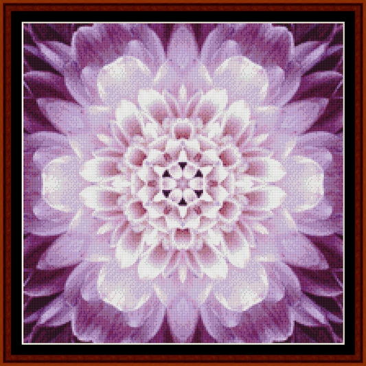 Counted Cross Stitch Pattern by Cross Stitch Collectibles of a pink flower 
