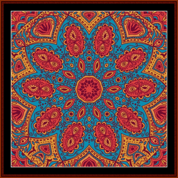 Counted Cross Stitch Pattern by Cross Stitch Collectibles - paisley mandala design