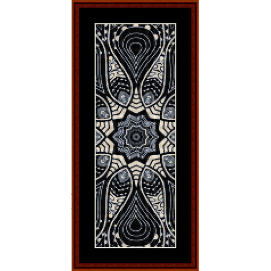 Counted Cross Stitch Pattern by Cross Stitch Collectibles with a black and white geometric pattern