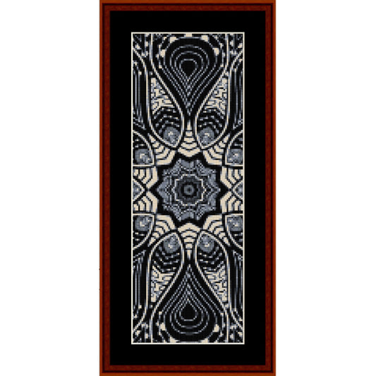 Counted Cross Stitch Pattern by Cross Stitch Collectibles with a black and white geometric pattern