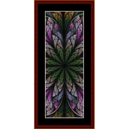 Decorative Counted Cross Stitch Pattern by Cross Stitch Collectibles with a colorful floral design