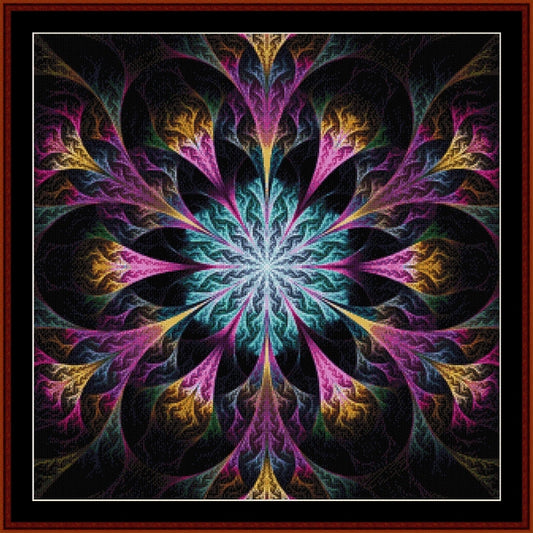 Colorful fractal Counted Cross Stitch Pattern by Cross Stitch Collectibles 