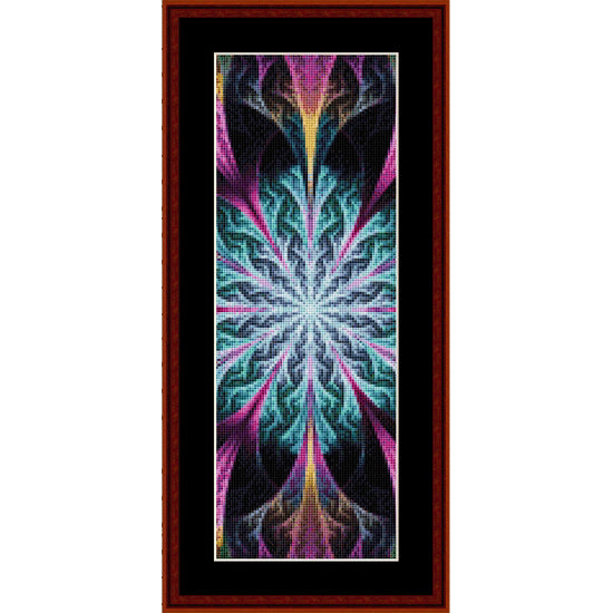 Colorful abstract Counted Cross Stitch Pattern Bookmark by Cross Stitch Collectibles 