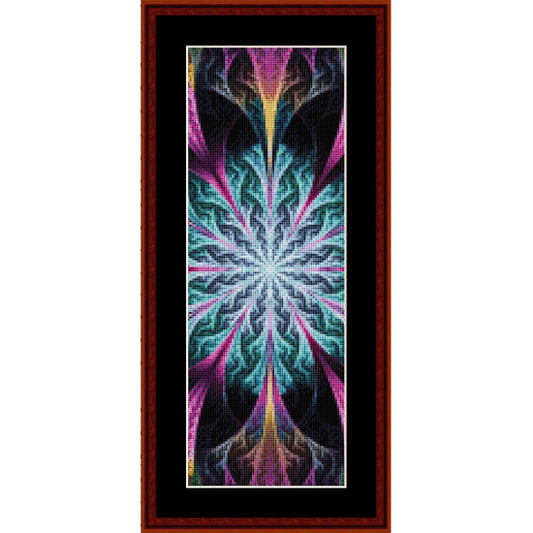 Colorful abstract Counted Cross Stitch Pattern Bookmark by Cross Stitch Collectibles 