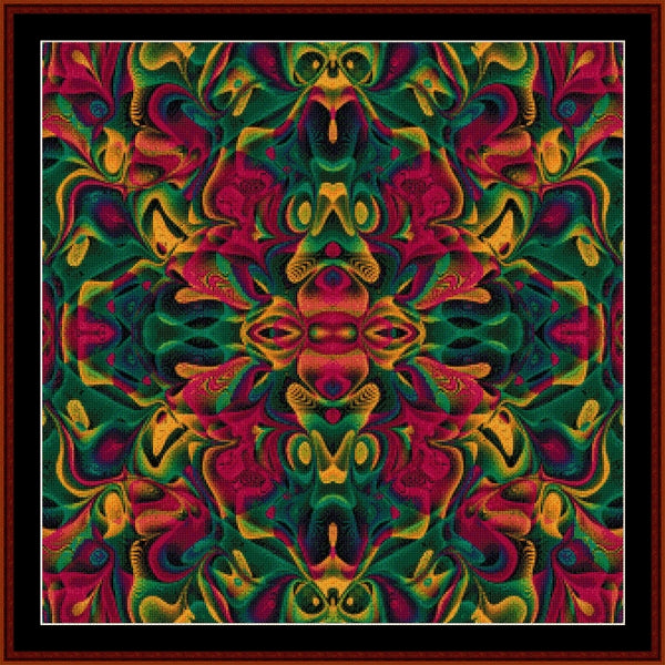 Colorful abstract Counted Cross Stitch Pattern by Cross Stitch Collectibles
