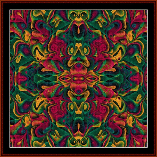 Colorful abstract Counted Cross Stitch Pattern by Cross Stitch Collectibles