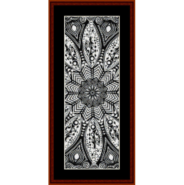 Decorative black and white Counted Cross Stitch Pattern by Cross Stitch Collectibles