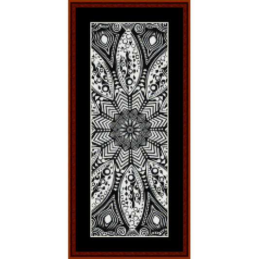 Decorative black and white Counted Cross Stitch Pattern by Cross Stitch Collectibles
