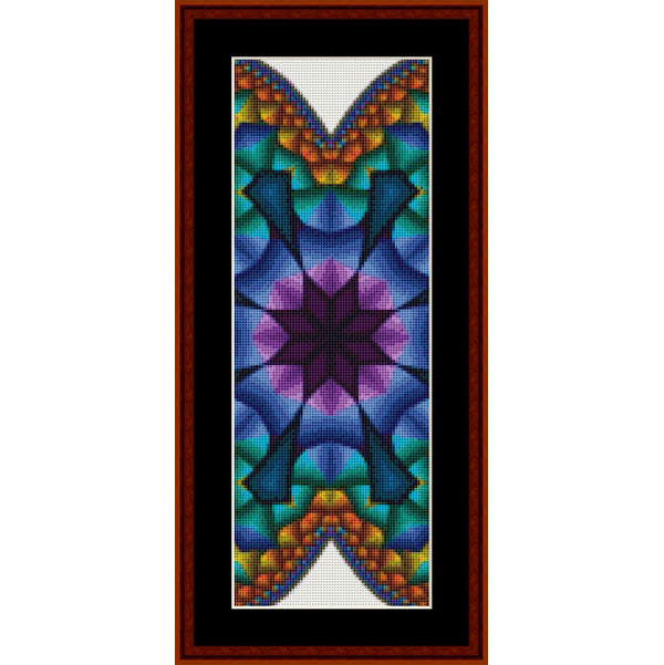 Colorful geometric bookmark Counted Cross Stitch Pattern by Cross Stitch Collectibles 
