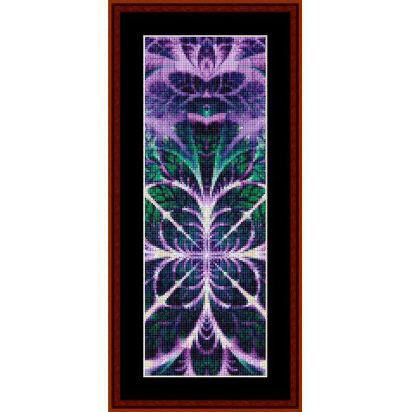 Decorative Counted Cross Stitch Pattern by Cross Stitch Collectibles with purple and green design