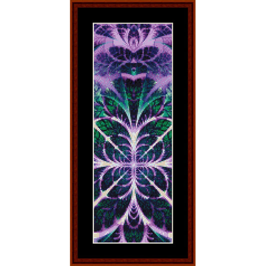 Decorative Counted Cross Stitch Pattern by Cross Stitch Collectibles with purple and green design