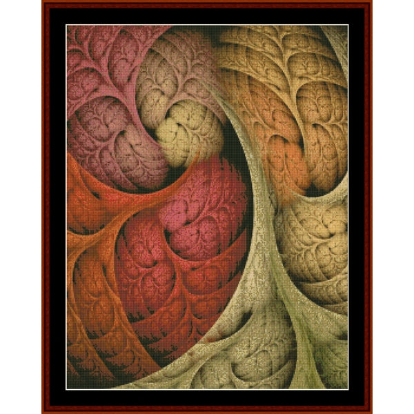 Counted Cross Stitch Pattern by Cross Stitch Collectibles of a detailed, multicolored abstract design.