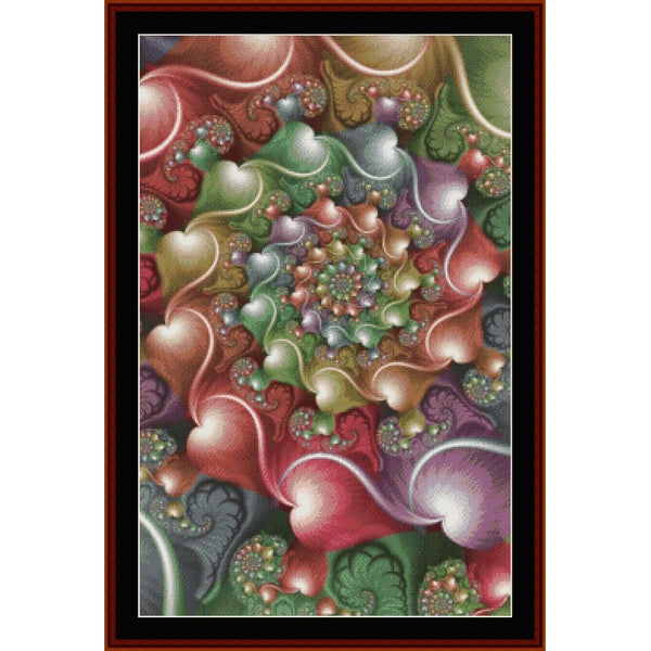 Colorful abstract Counted Cross Stitch Pattern by Cross Stitch Collectibles with intricate patterns