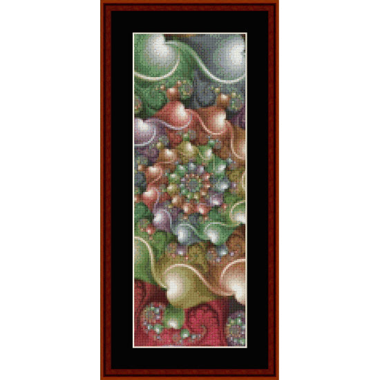 Decorative Counted Cross Stitch Pattern by Cross Stitch Collectibles with colorful floral design