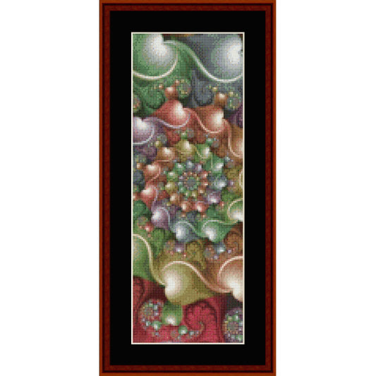 Decorative Counted Cross Stitch Pattern by Cross Stitch Collectibles with colorful floral design