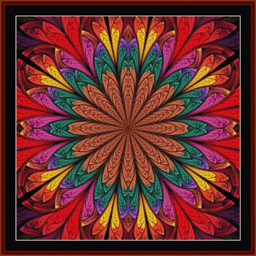 Colorful mandala Counted Cross Stitch Pattern by Cross Stitch Collectibles