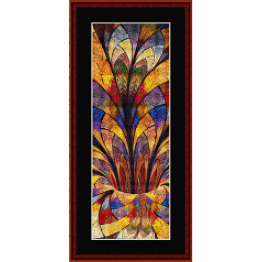 Colorful stained glass Counted Cross Stitch Pattern by Cross Stitch Collectibles