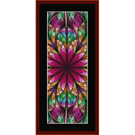 Colorful stained glass Counted Cross Stitch Pattern by Cross Stitch Collectibles 