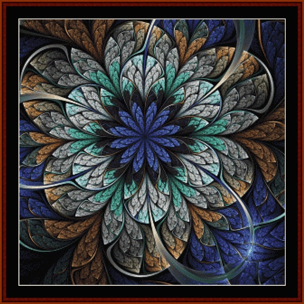 Colorful mandala Counted Cross Stitch Pattern by Cross Stitch Collectibles