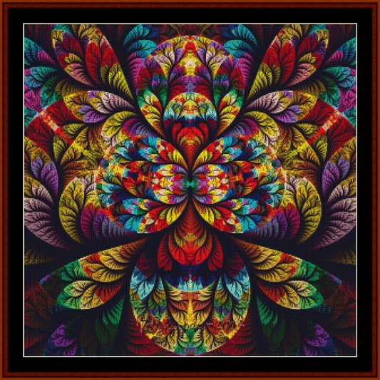 Colorful mandala Counted Cross Stitch Pattern by Cross Stitch Collectibles