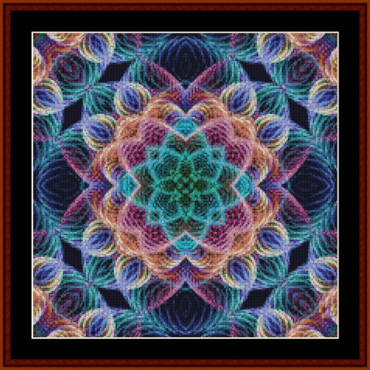 Colorful mandala Counted Cross Stitch Pattern by Cross Stitch Collectibles 