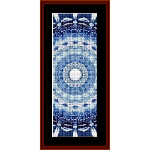Decorative Counted Cross Stitch Pattern by Cross Stitch Collectibles with blue and white design 