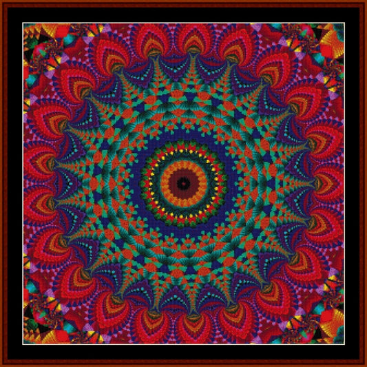 Colorful mandala Counted Cross Stitch Pattern by Cross Stitch Collectibles