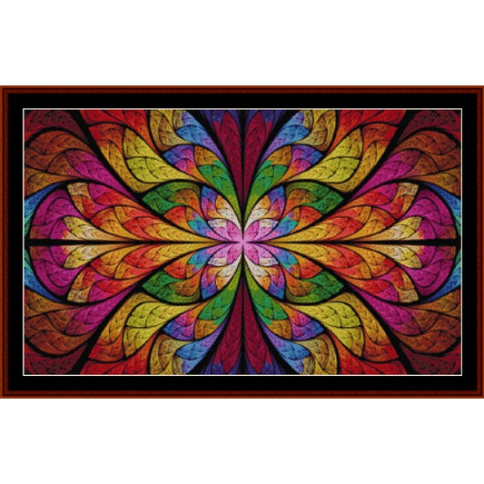 Colorful mandala Counted Cross Stitch Pattern by Cross Stitch Collectibles