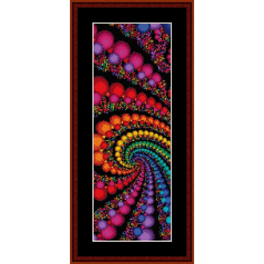 Colorful spiral Counted Cross Stitch Pattern by Cross Stitch Collectibles